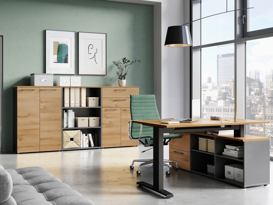 Ormarić Eliromo 102 (Graphite + Unuk hrast)