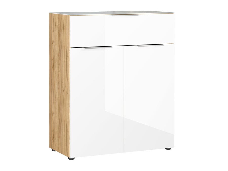 Komoda Sacramento 301 (Navarra hrast + Sjajno belo)