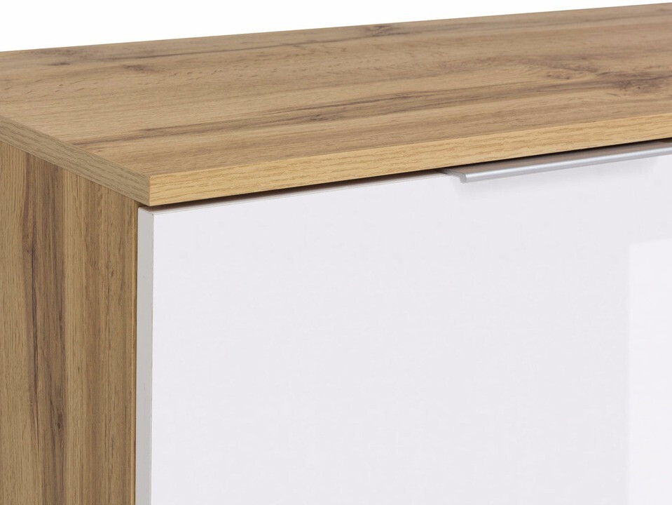 Ormar Tivetra 111 (Hrast Votan + Sjajno belo)