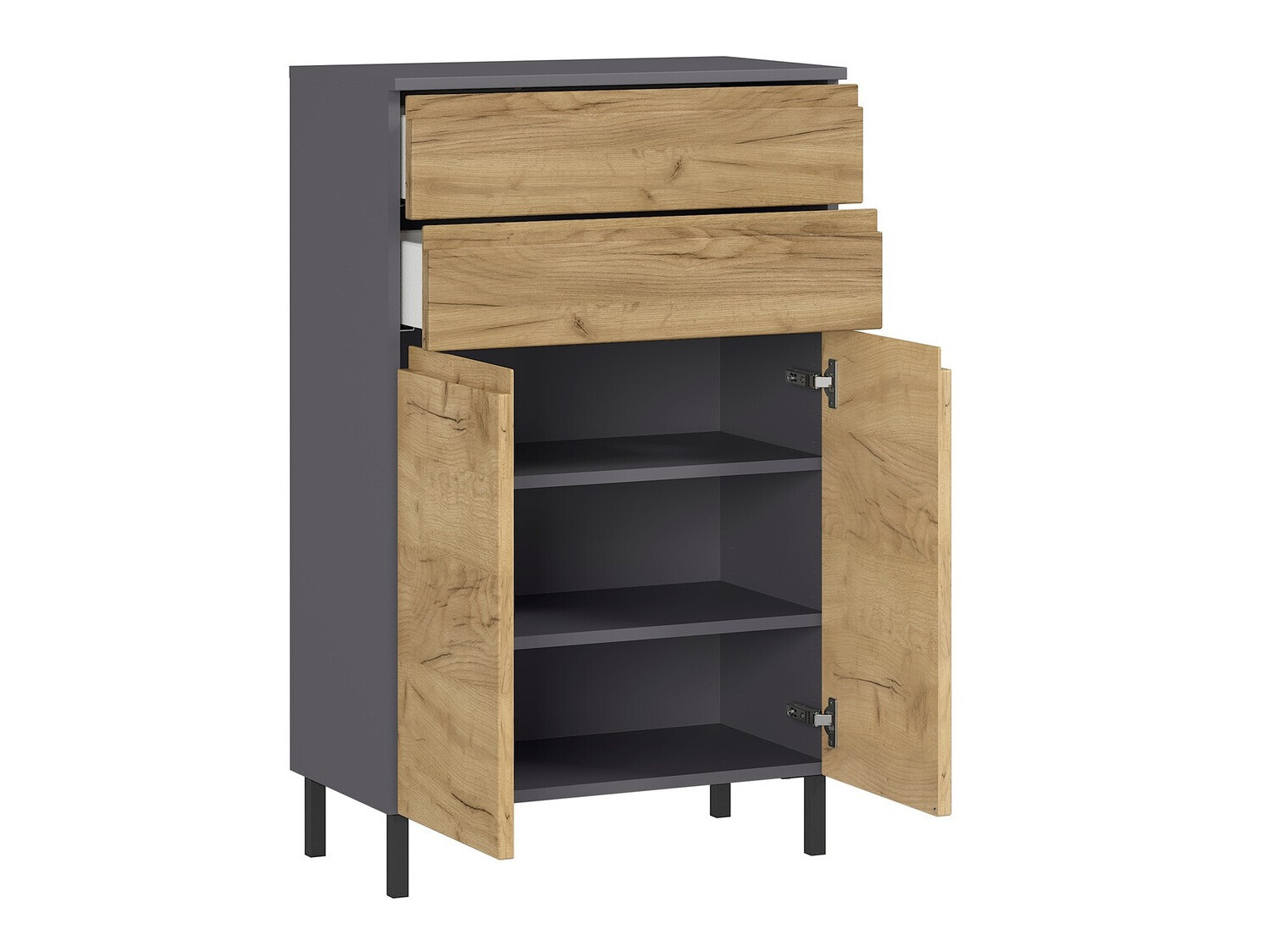 Ormarić za kupatilo Talmira 104 (Graphite + Unuk hrast)