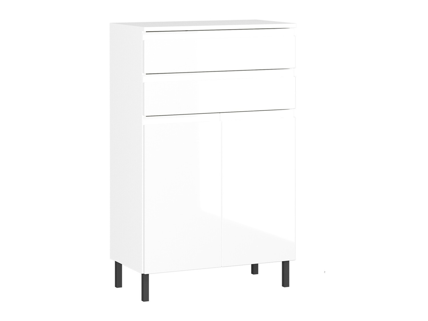 Samostojeći kupatilski ormarić Talmira 104 (Belo + Sjajno belo)