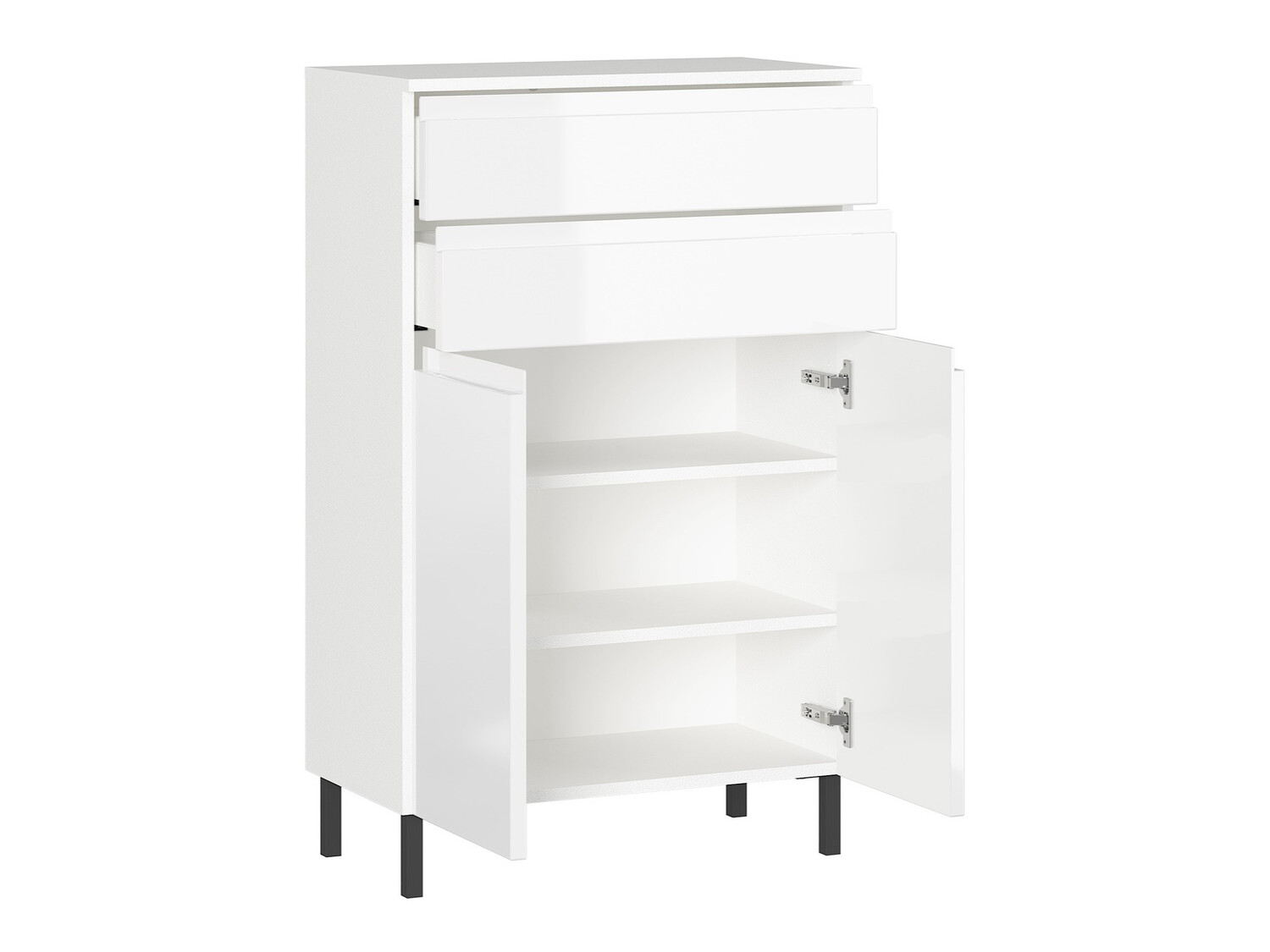 Samostojeći kupatilski ormarić Talmira 104 (Belo + Sjajno belo)