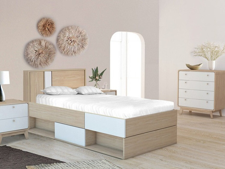 Komoda Elbtena 112 (Hrast + Belo)