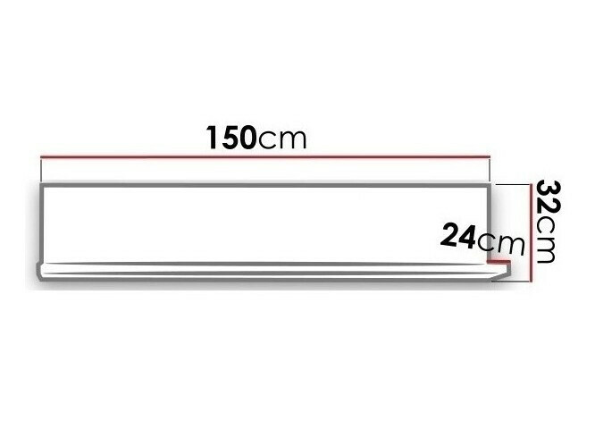 Zidna polica Lutiva 102 (Mat crna)