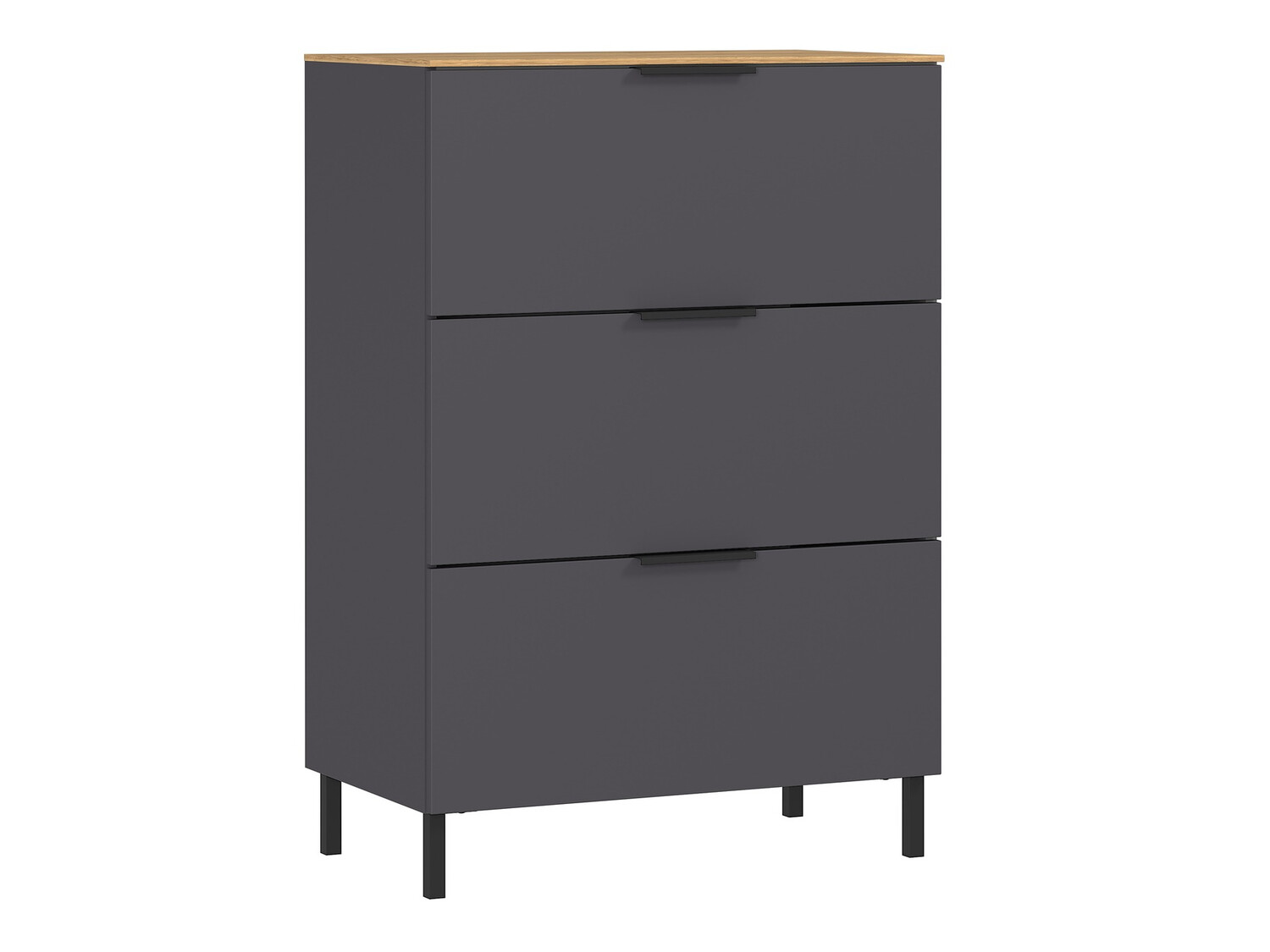 Komoda Revteno 107 (Grafit + Navarra hrast)