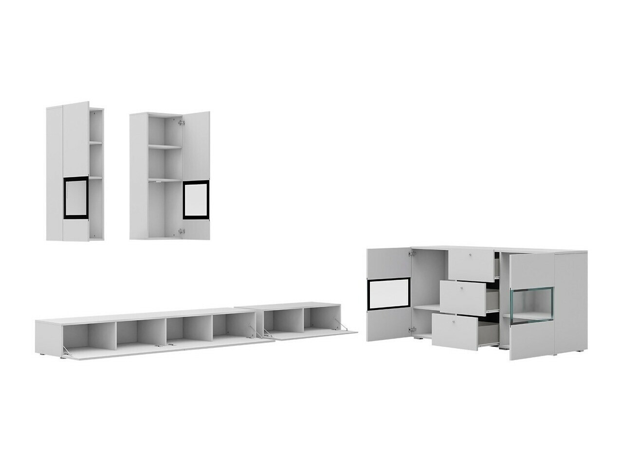 Set za dnevnu sobu Serodeu 104 (Tamni beton)