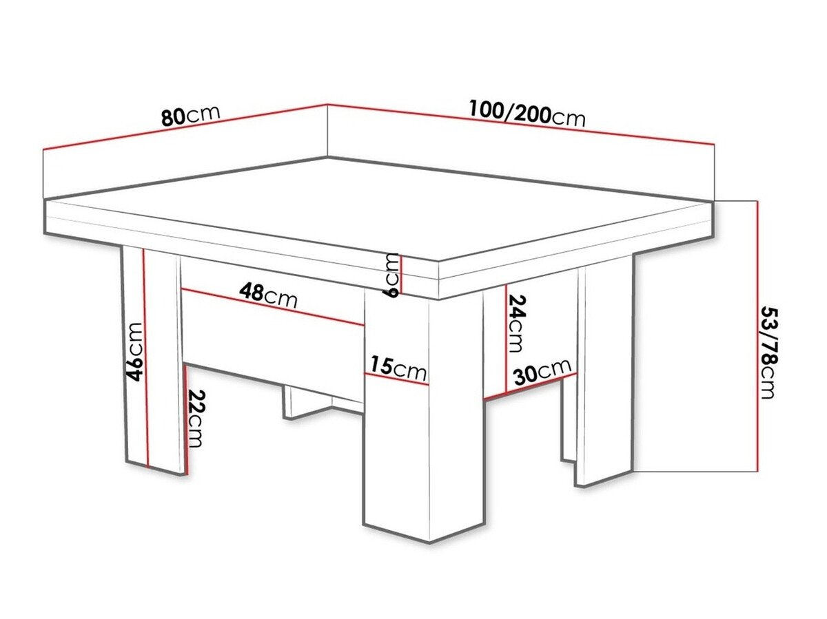 Modularni stočić za kafu Stanton 102 (Sonoma hrast)