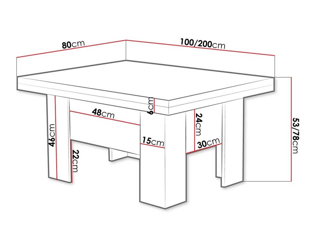 Transforming stočić za kafu Stanton 102 (Belo)