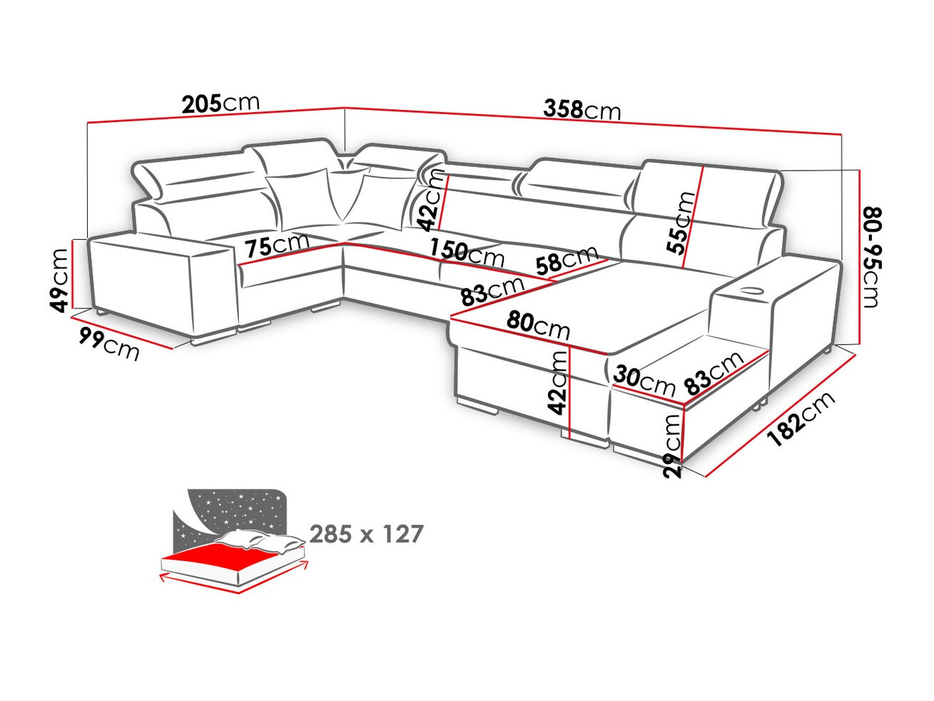 Ugaona sofa Pearland 101