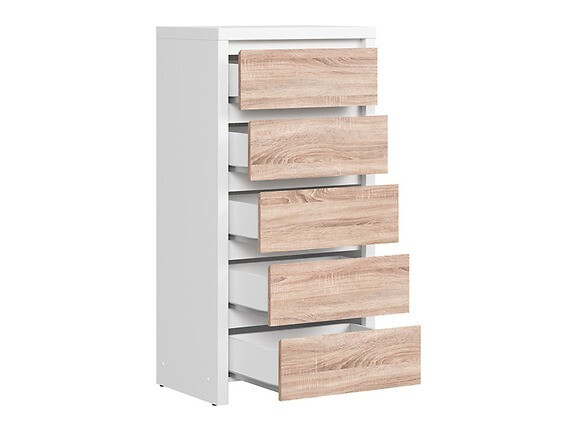 Komoda Nolroma 106 (Belo + Sonoma hrast)