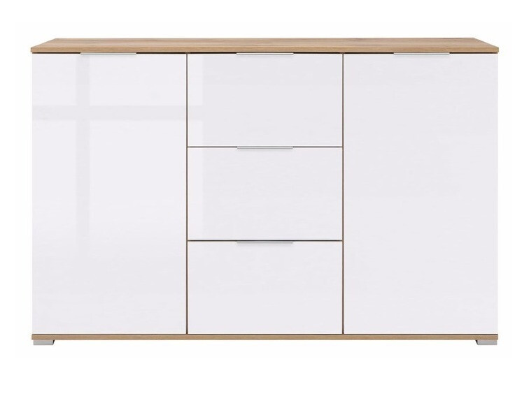 Komoda Tivetra 101 (Hrast Votan + Sjajno belo)