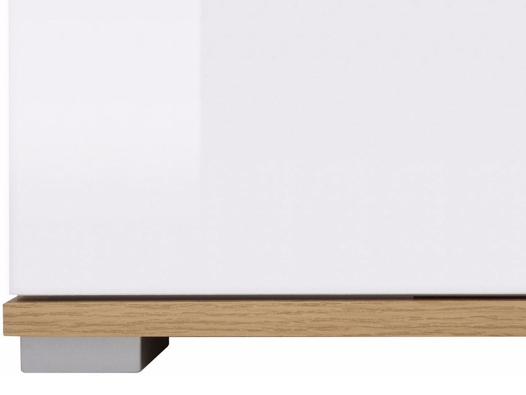 Komoda Tivetra 101 (Hrast Votan + Sjajno belo)