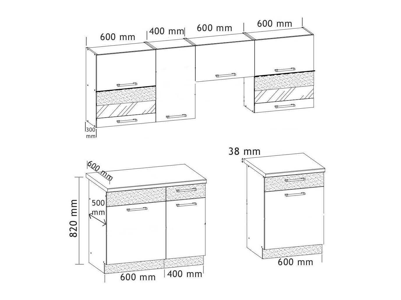 Kuhinjski set Mode Beech 127