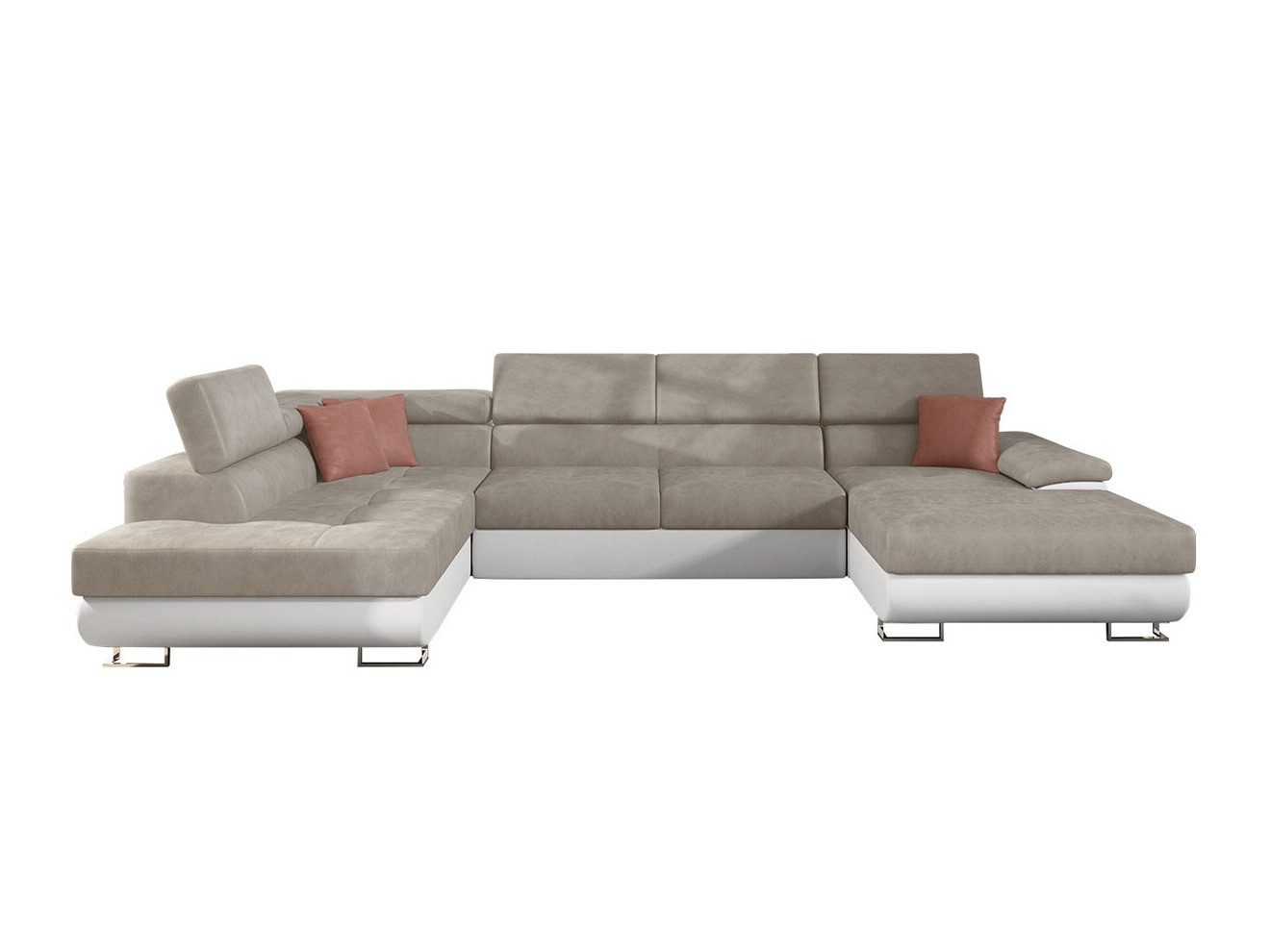 Ugaona garnitura Comfivo Ruta IV (Soft 017 + Uttario Velvet 2979 + Uttario Velvet 2955 St)