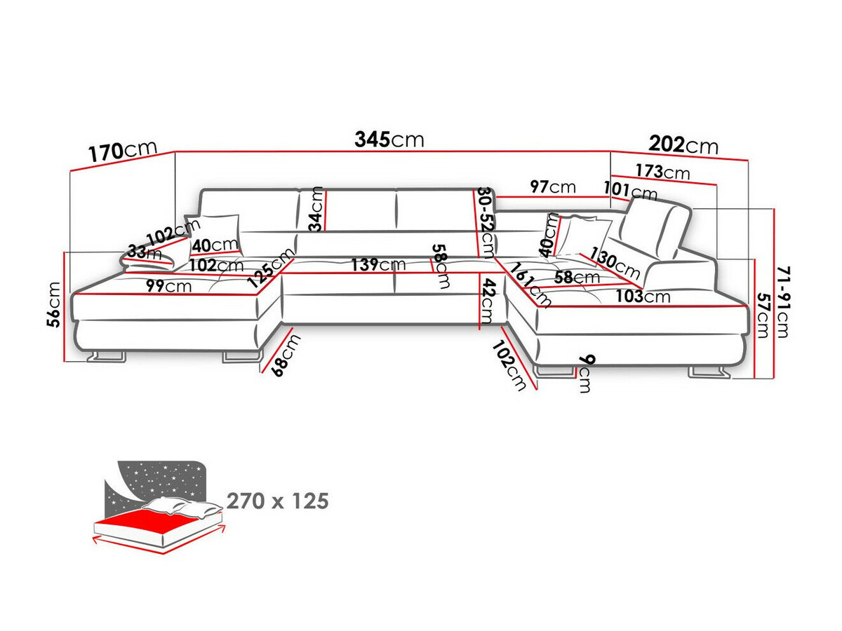Ugaona sofa Comfivo 190 (Soft 017 + Uttario Velvet 2979 + Uttario Velvet 2955 St)