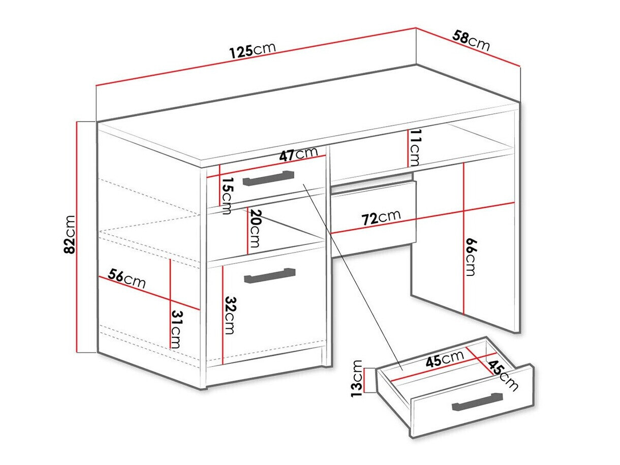 Kancelarijski sto Delbalo 102 (Zelena + Zlatna)