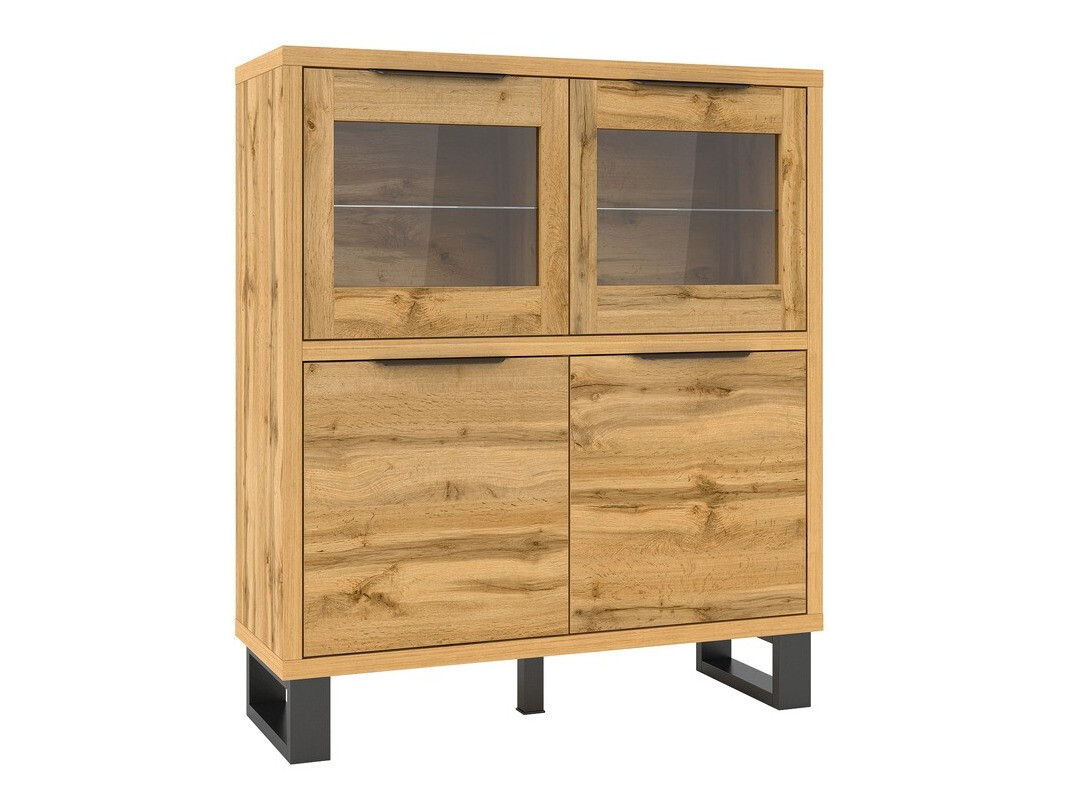 Polica Avicavu 103 (Вотан храст + Crno)