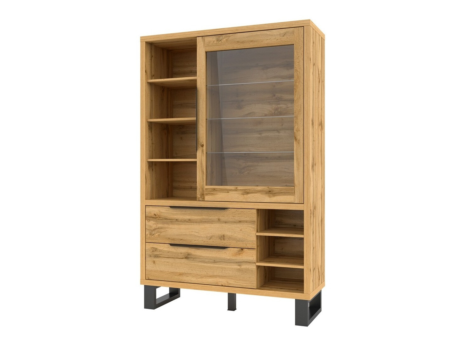 Polica Avicavu 105 (Вотан храст + Crno)