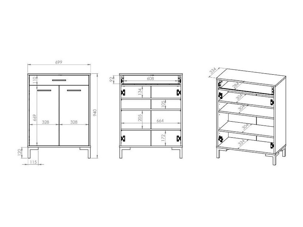 Polica za obuću Larnolo 102