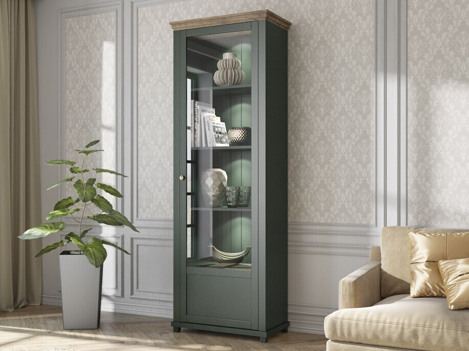 Polica Tolnue 101 (Tamno zelena + Храст лефкас)