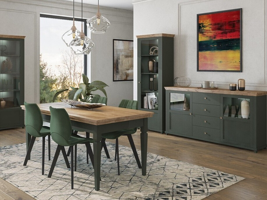 Polica Tolnue 101 (Tamno zelena + Храст лефкас)