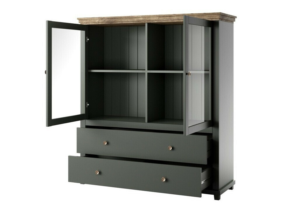 Komoda Tolnue 105 (Tamno zelena + Храст лефкас)