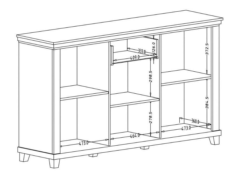 Komoda Tolnue 106 (Tamno zelena + Храст лефкас)