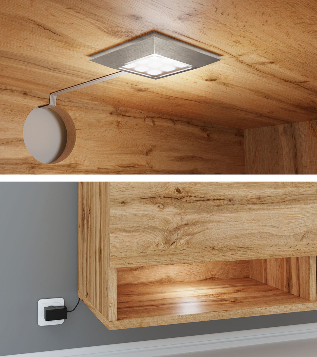 TV sto Sarasota 119 (Вотан храст + Crna visoki sjaj)