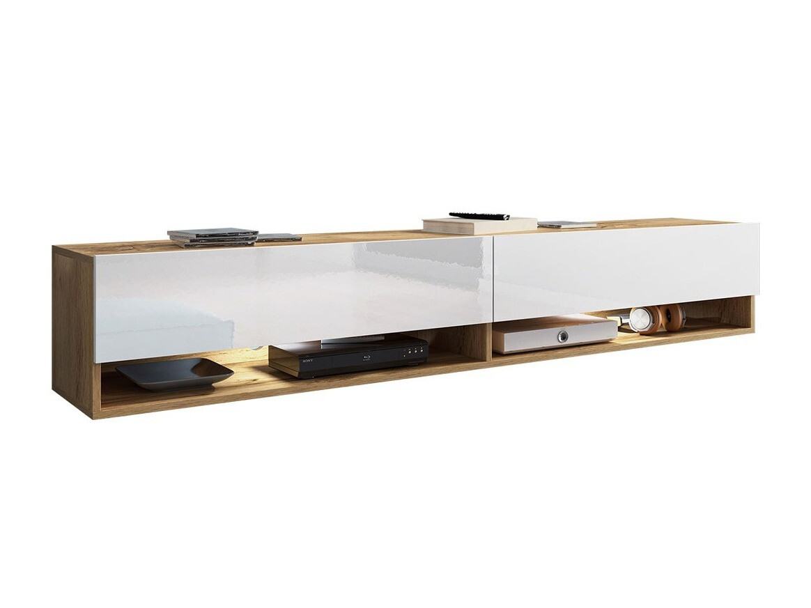 TV sto Sarasota 119 (Вотан храст + Sjajno belo)