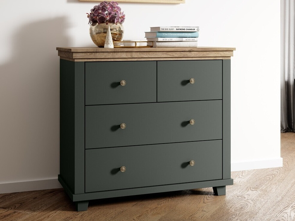 Komoda Tolnue 118 (Tamno zelena + Храст лефкас)