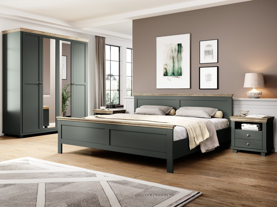 Krevet Tolnue 120 (Tamno zelena + Храст лефкас)