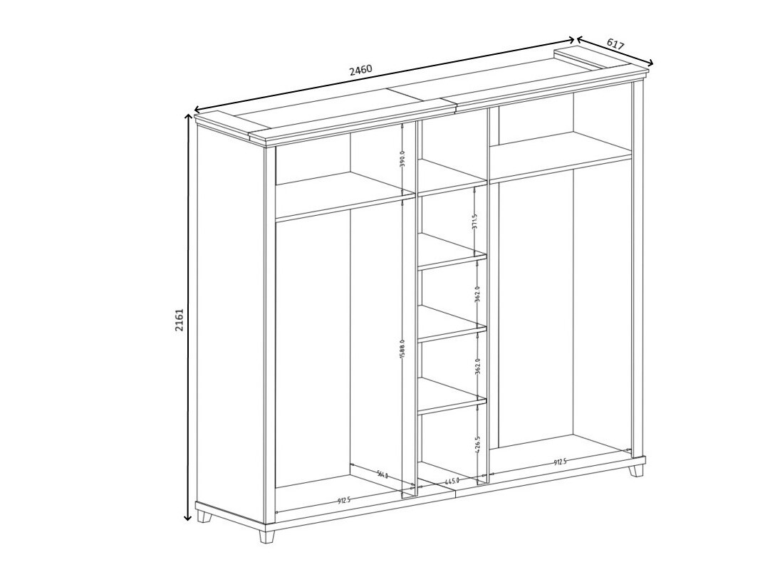 Ormar Tolnue 116 (Tamno zelena + Храст лефкас)