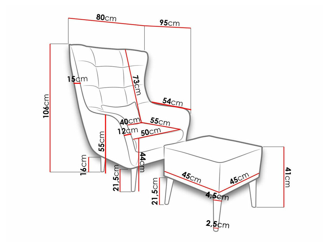 Fotelja Comfivo 206 (Kronos 09)