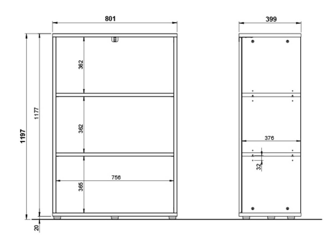 Polica Eliromo 101 (Graphite)