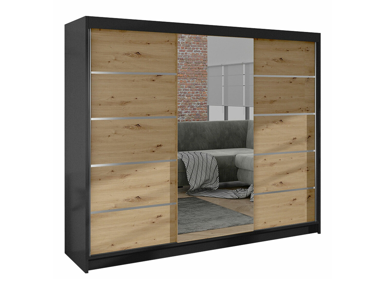 Ormar Closico 161 (Crno + Zanatski hrast)