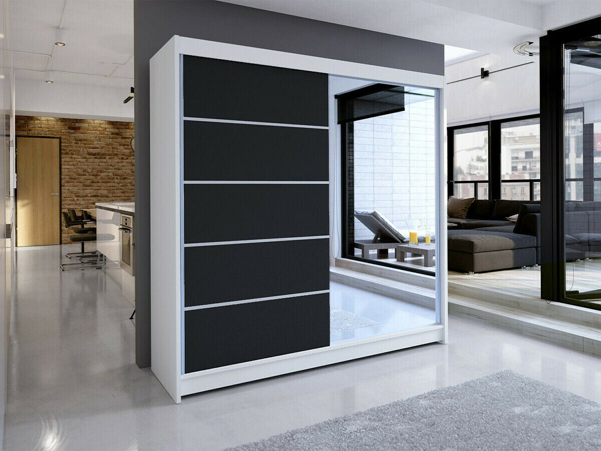 Ormar Closico Cavaris III (Belo + Crno)