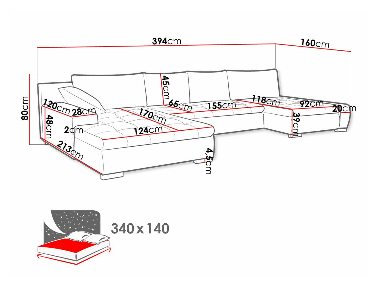 Ugaona sofa Comfivo 248 (Otusso 04 + Sorriso 04 + Otusso 04)