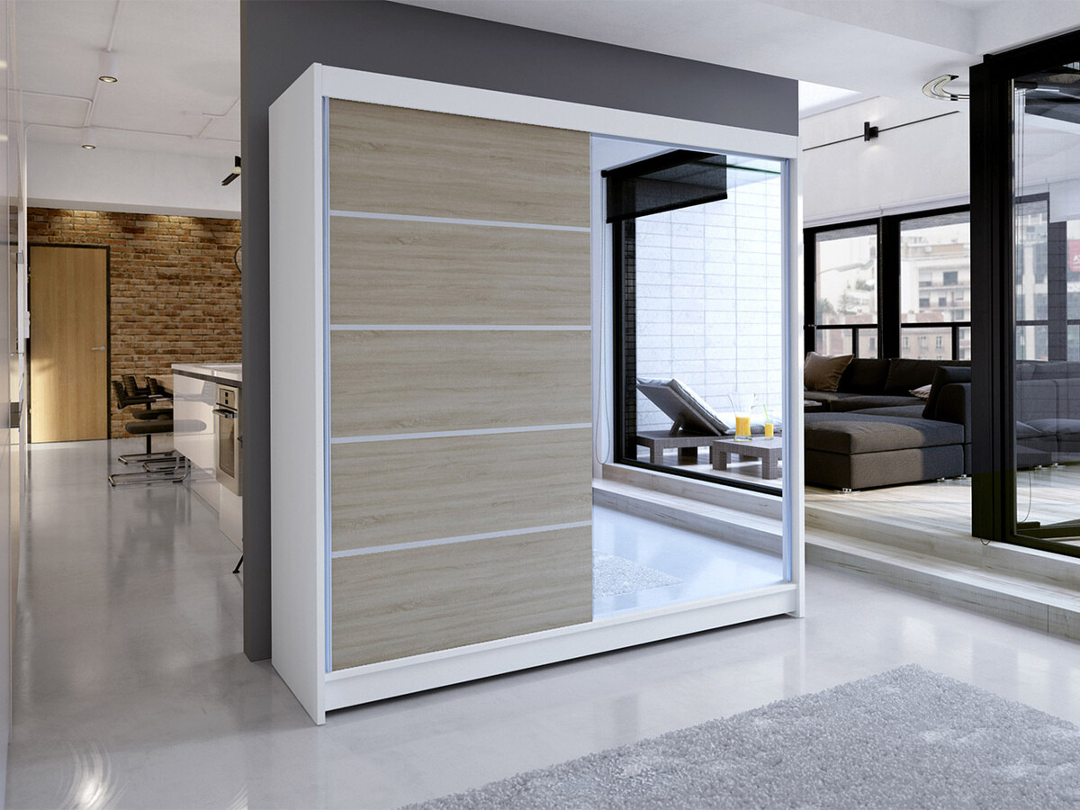 Ormar Closico Cavaris III (Belo + Sonoma hrast)
