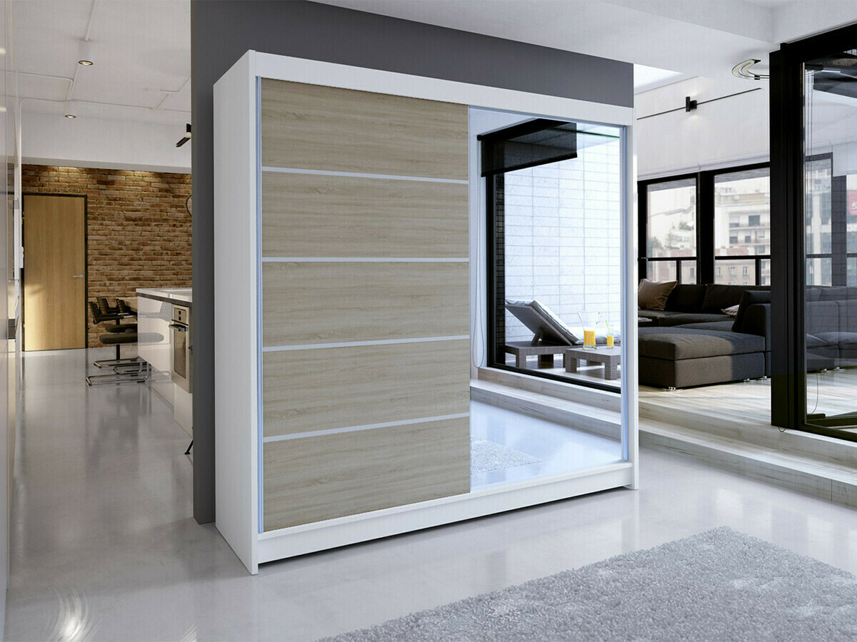 Ormar Closico Cavaris III (Belo + Sonoma hrast)