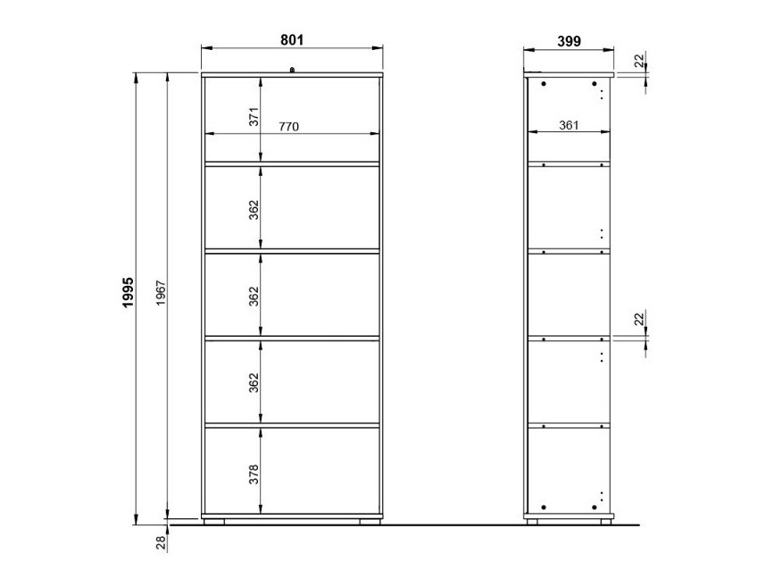 Polica Lartesi 102 (Graphite)