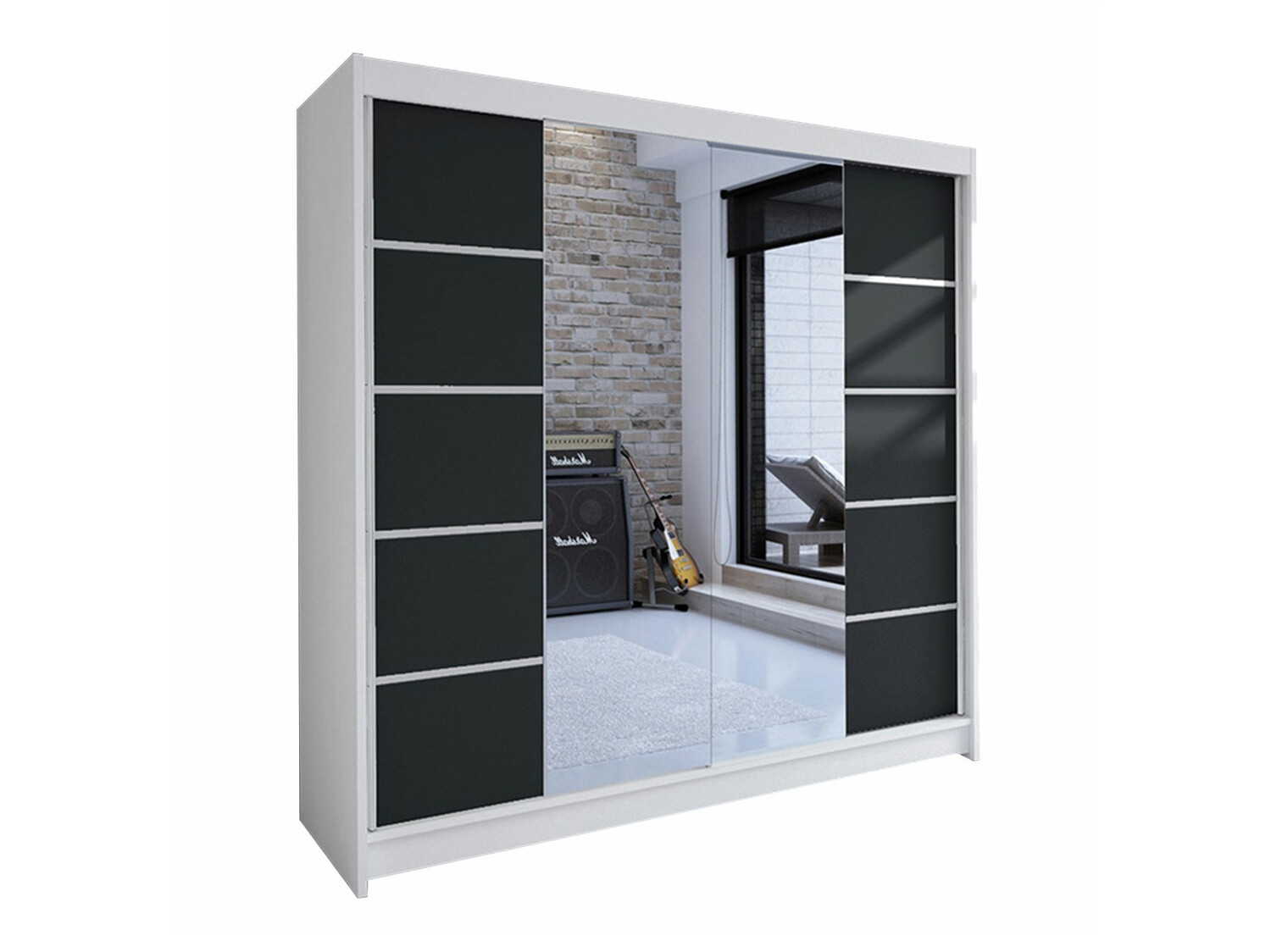 Ormar Closico Cavaris V (Belo + Crno)