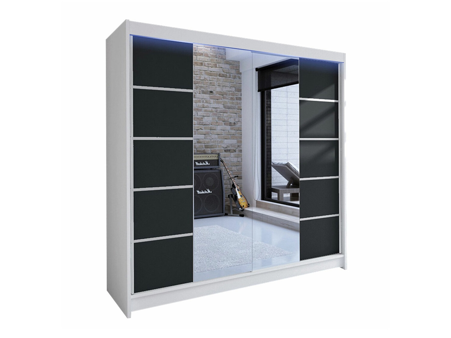 Ormar Closico Cavaris V (Belo + Crno)