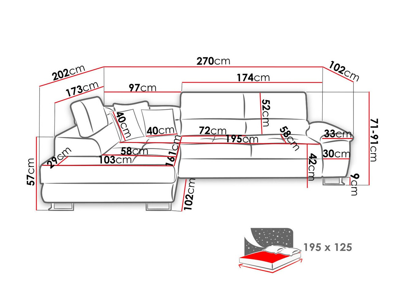 Ugaona sofa Comfivo 166 (Soft 017 + Uttario Velvet 2971 + Kronos 02)