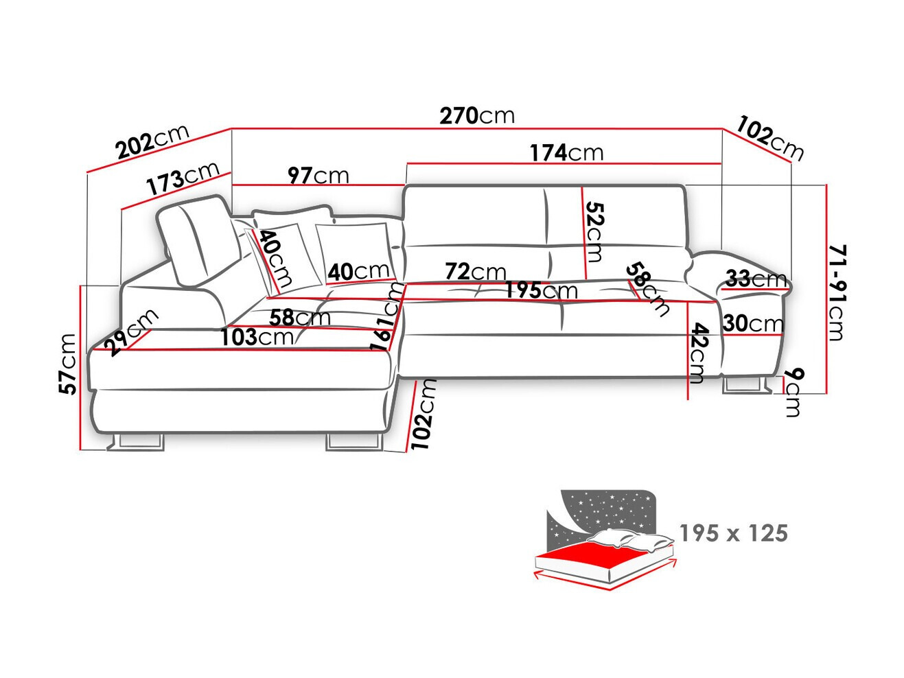 Ugaona sofa Comfivo 166 (Soft 029 + Uttario Velvet 2971 + Kronos 02)