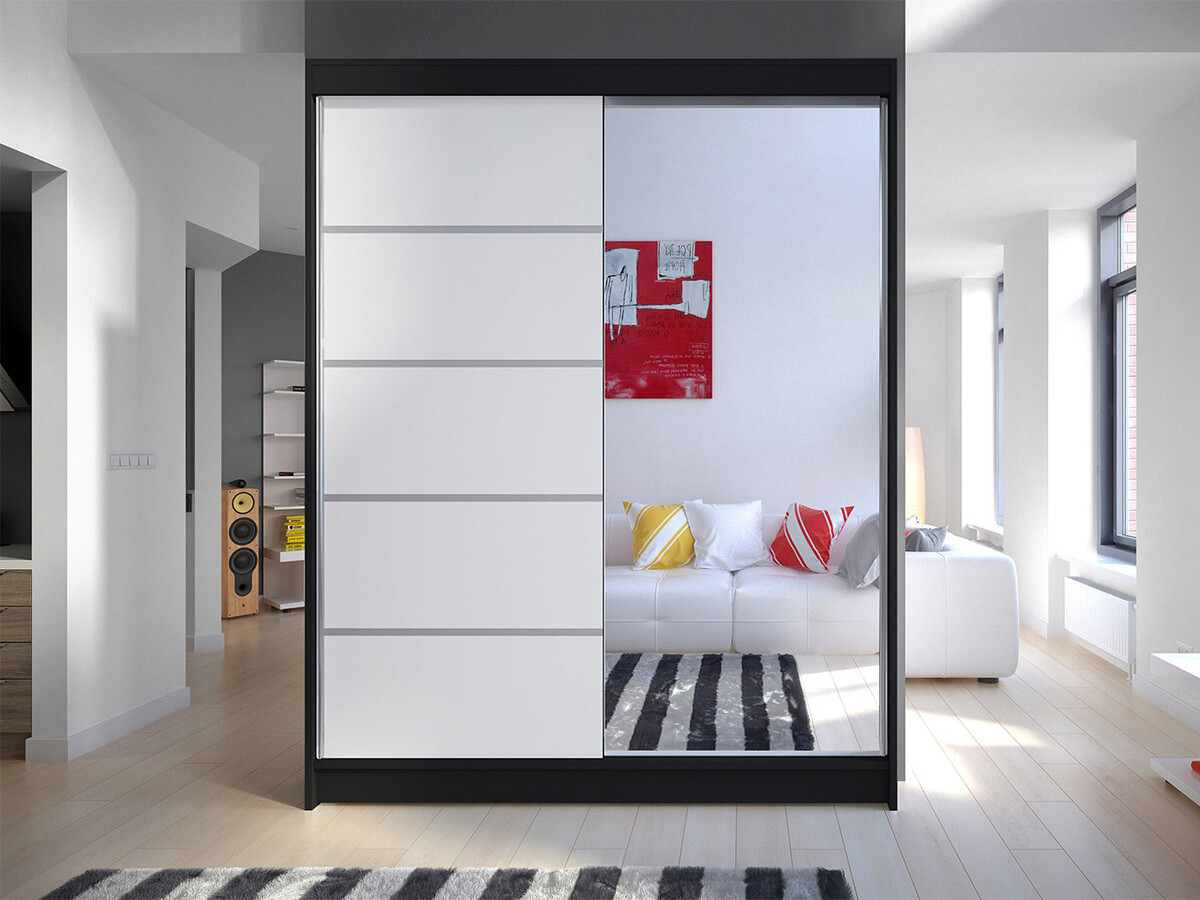 Ormar Closico Vastor III (Crno + Belo)