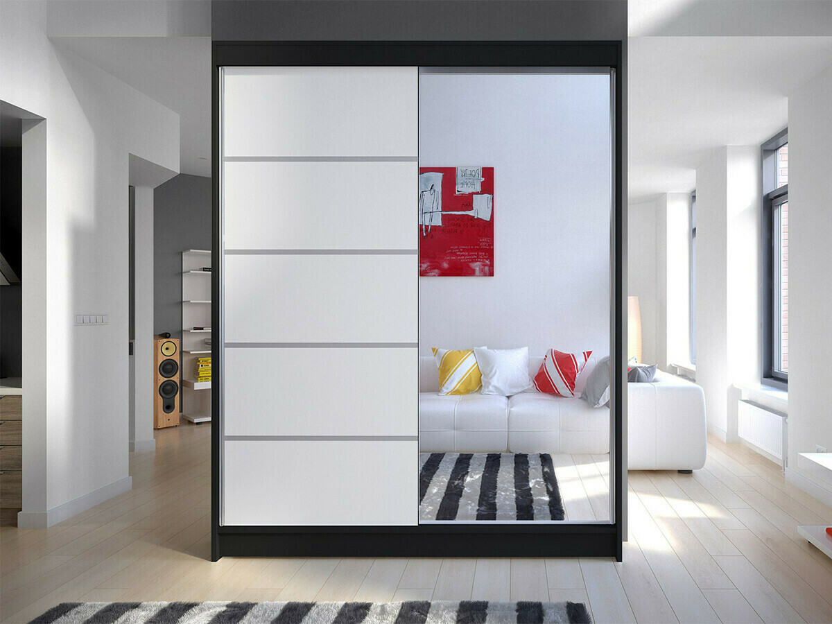 Ormar Closico Vastor III (Crno + Belo)