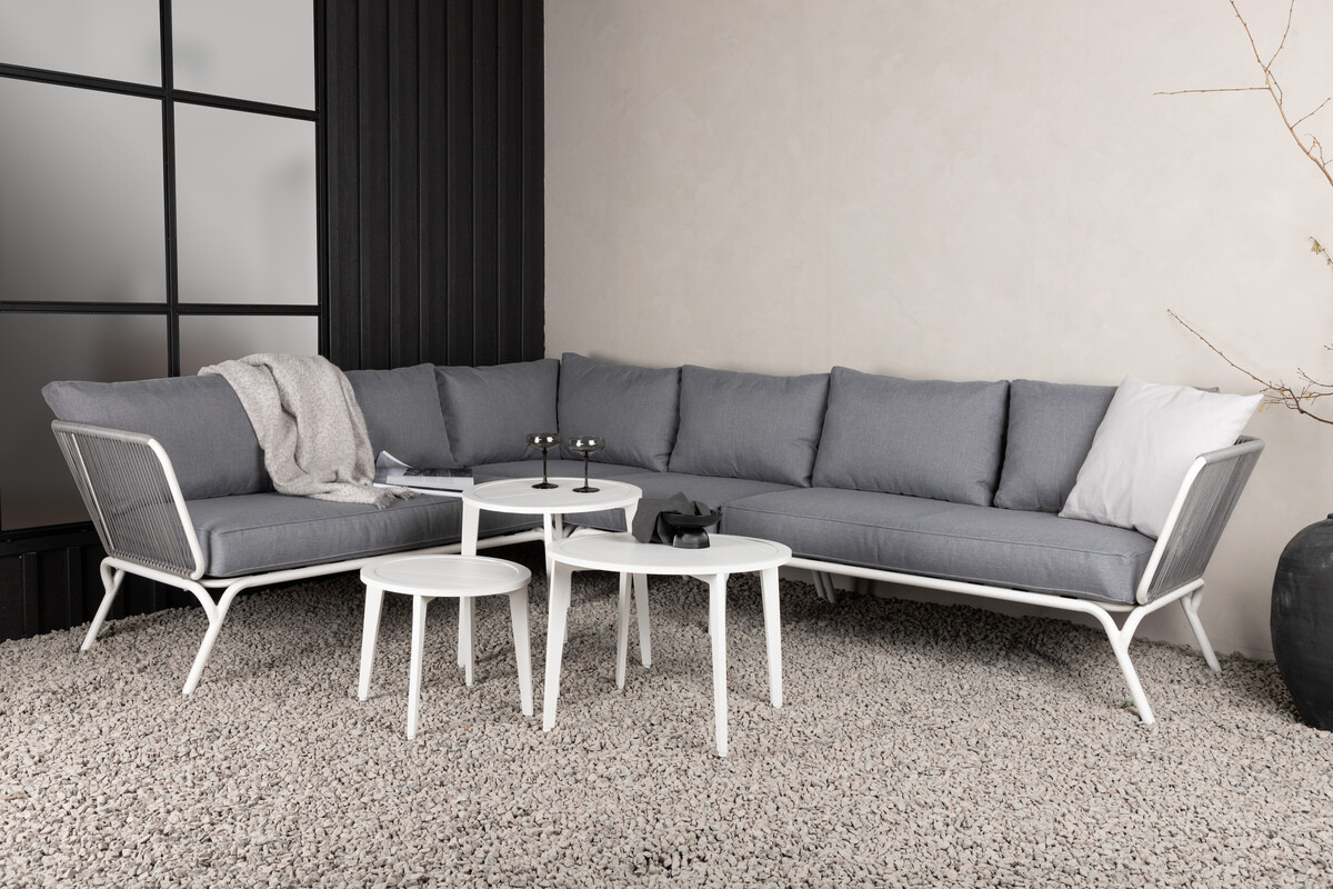 Set baštenskog nameštaja Dallas 1084 (Sivo + Belo)