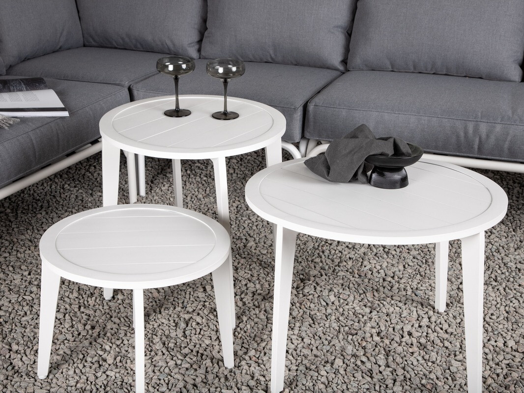 Set baštenskog nameštaja Dallas 1084 (Sivo + Belo)