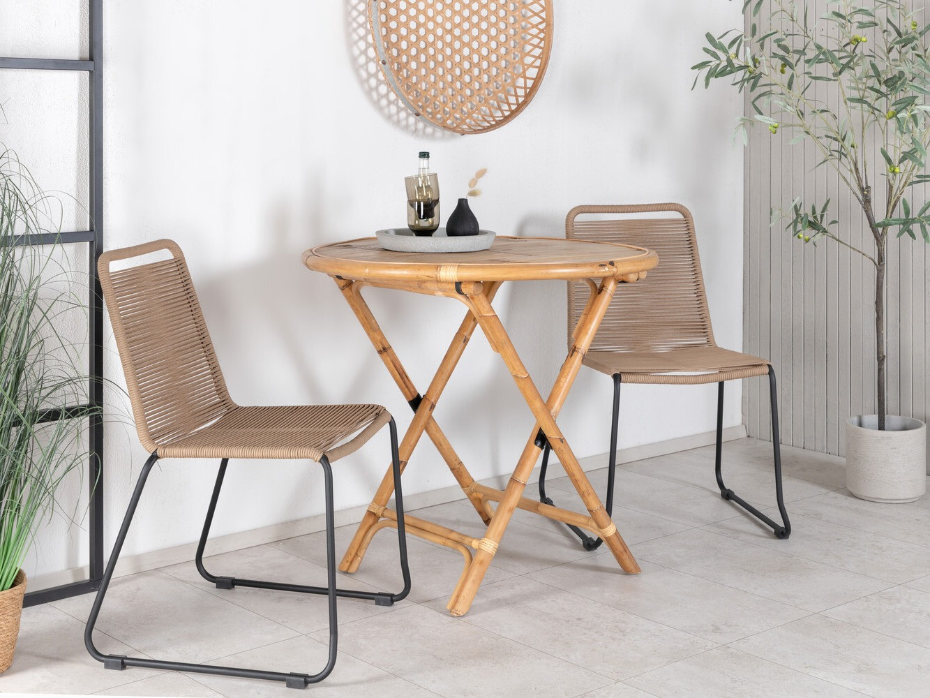 Set balkonskog nameštaja Dallas 2181 (Svetlo smeđa + Crno)
