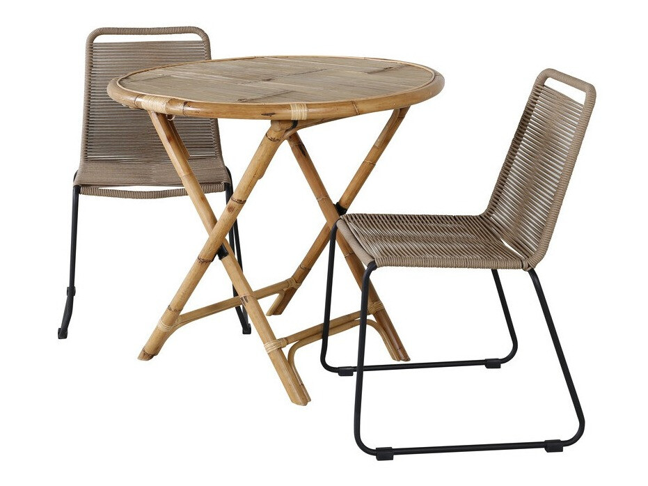 Set balkonskog nameštaja Dallas 2181 (Svetlo smeđa + Crno)